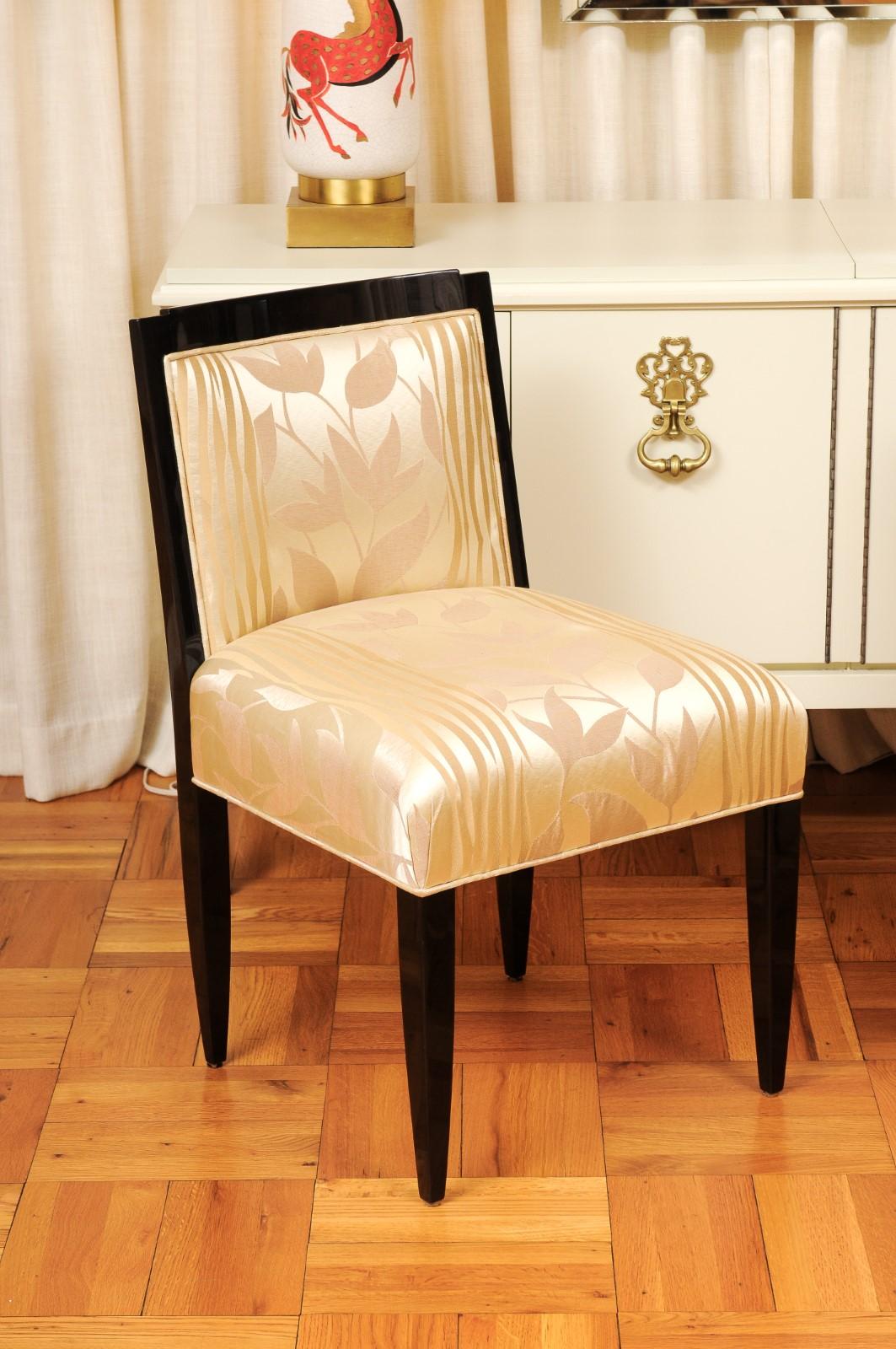 Art Déco Sublime set di 8 sedie Deco Revival di Sally Sirkin Lewis per J. Robert Scott in vendita