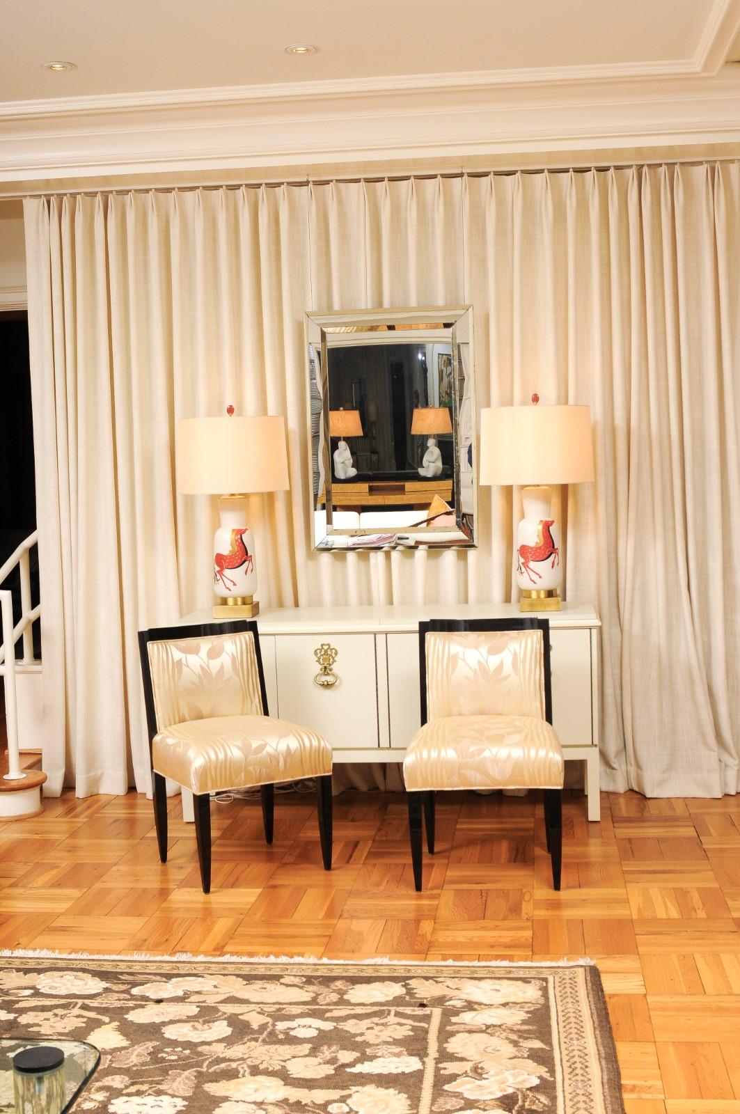 Sublime set di 8 sedie Deco Revival di Sally Sirkin Lewis per J. Robert Scott In condizioni ottime in vendita a Atlanta, GA