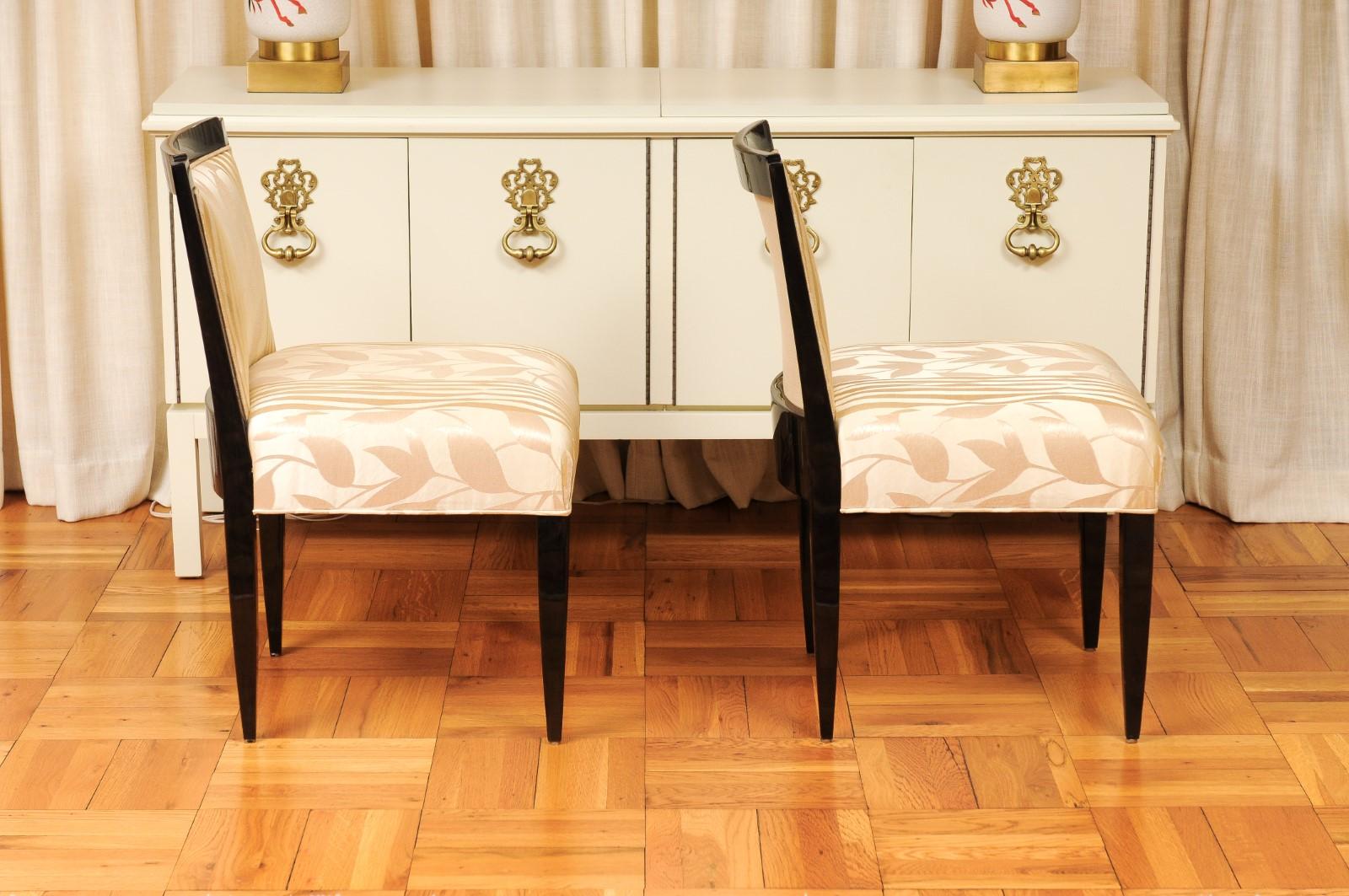 Sublime set di 8 sedie Deco Revival di Sally Sirkin Lewis per J. Robert Scott in vendita 1