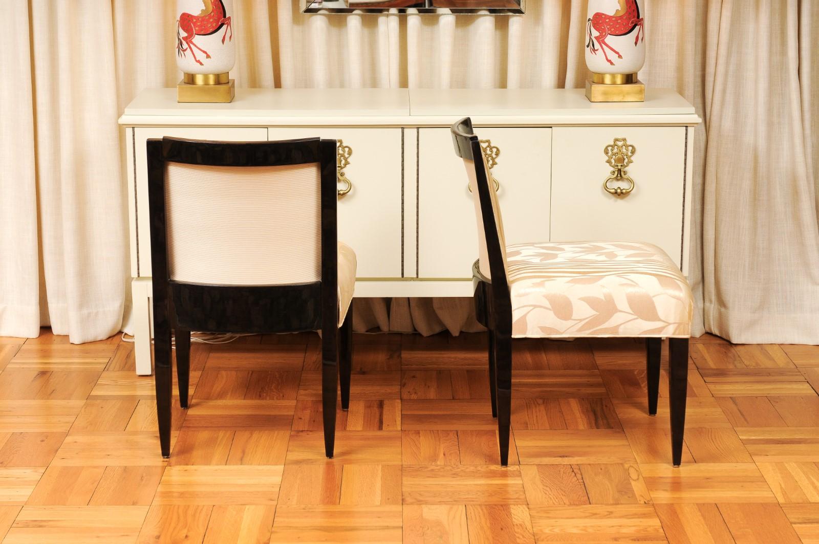 Sublime set di 8 sedie Deco Revival di Sally Sirkin Lewis per J. Robert Scott in vendita 2