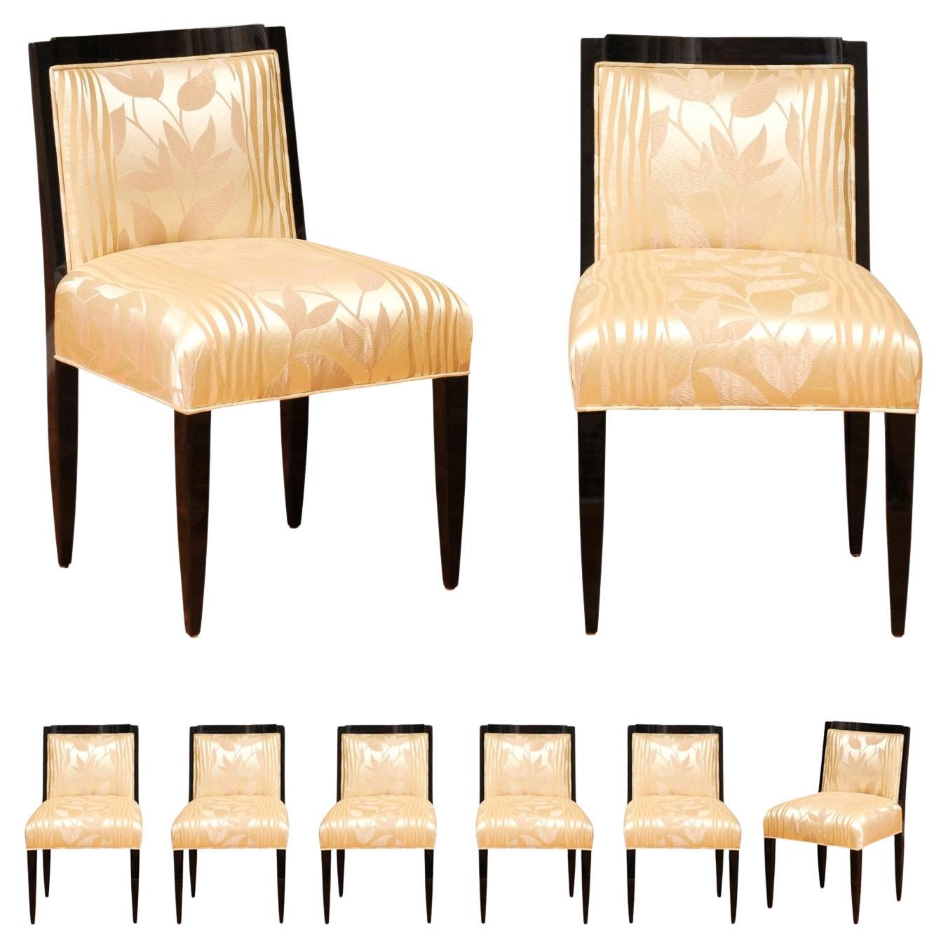 Sublime set di 8 sedie Deco Revival di Sally Sirkin Lewis per J. Robert Scott