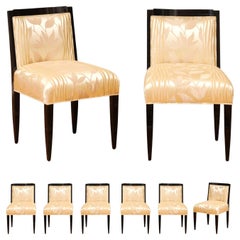 Sublime Set of 8 Deco Revival Chairs by Sally Sirkin Lewis for J. Robert Scott
