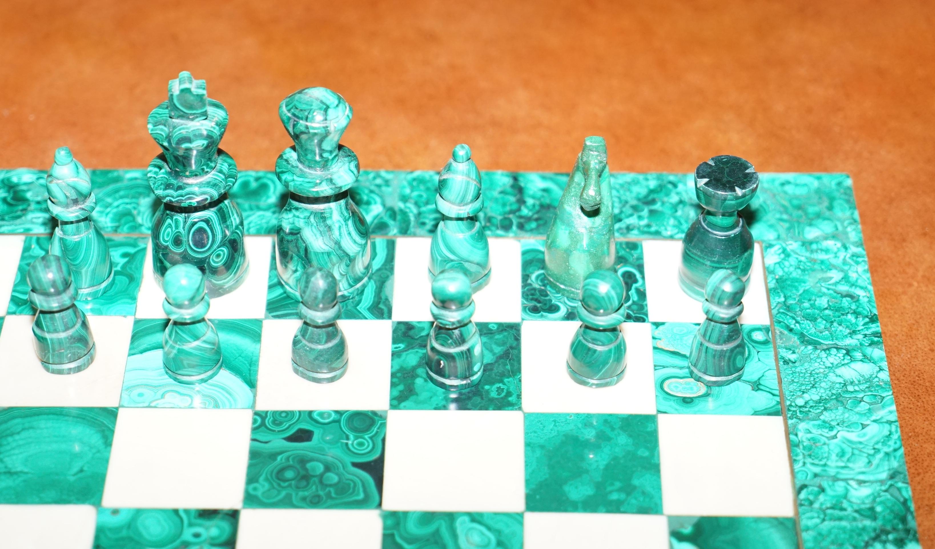malachite chess board