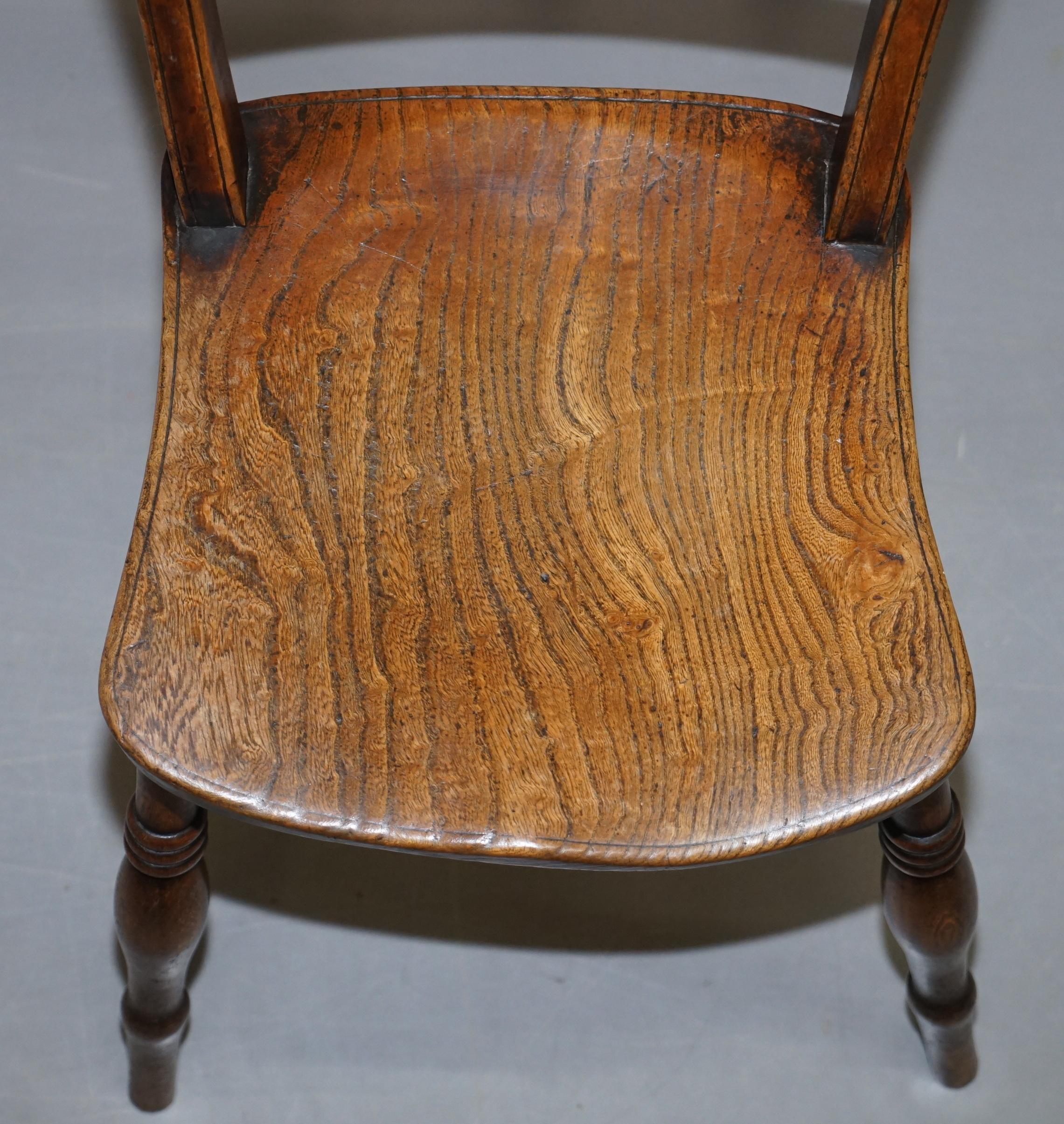 Hand-Crafted Sublime Suite of Eight circa 1840 English Windsor Thames Valley Dining Chairs 8