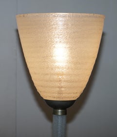 Sublime Tomaso Buzzi Model 502 Italian Murano Ribbed Glass Floor Uplighter Lamp