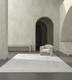 Tappeto Sublime Tranquil White & Ebony 300X420 cm annodato a mano