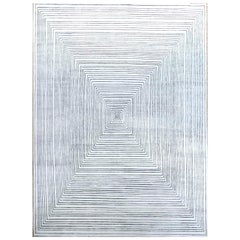 Tappeto Sublime Tranquil White & Ebony 300X420 cm annodato a mano