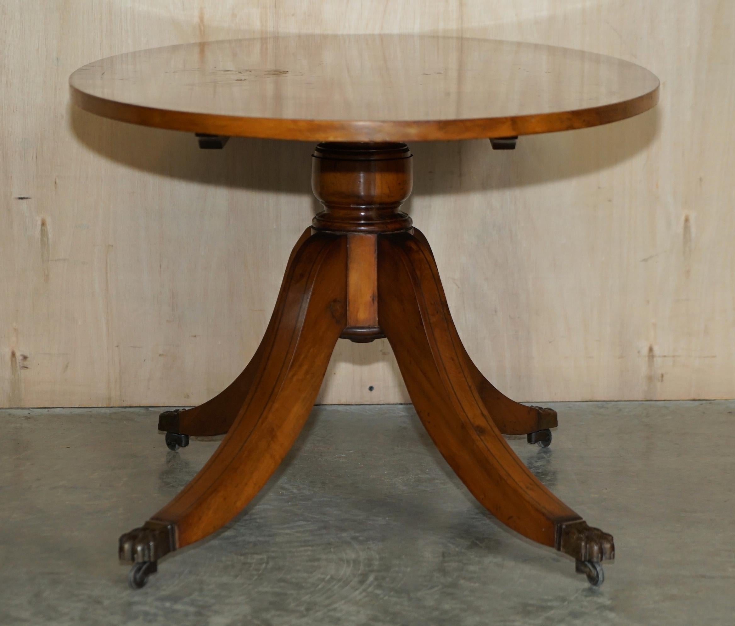 Sublime Vintage Bevan Funnell Oval Burr Yew Wood Coffee Table with