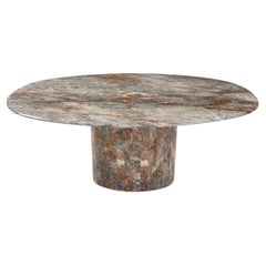 Sublime Vintage Roche Bobois Oval Marble Dining Table