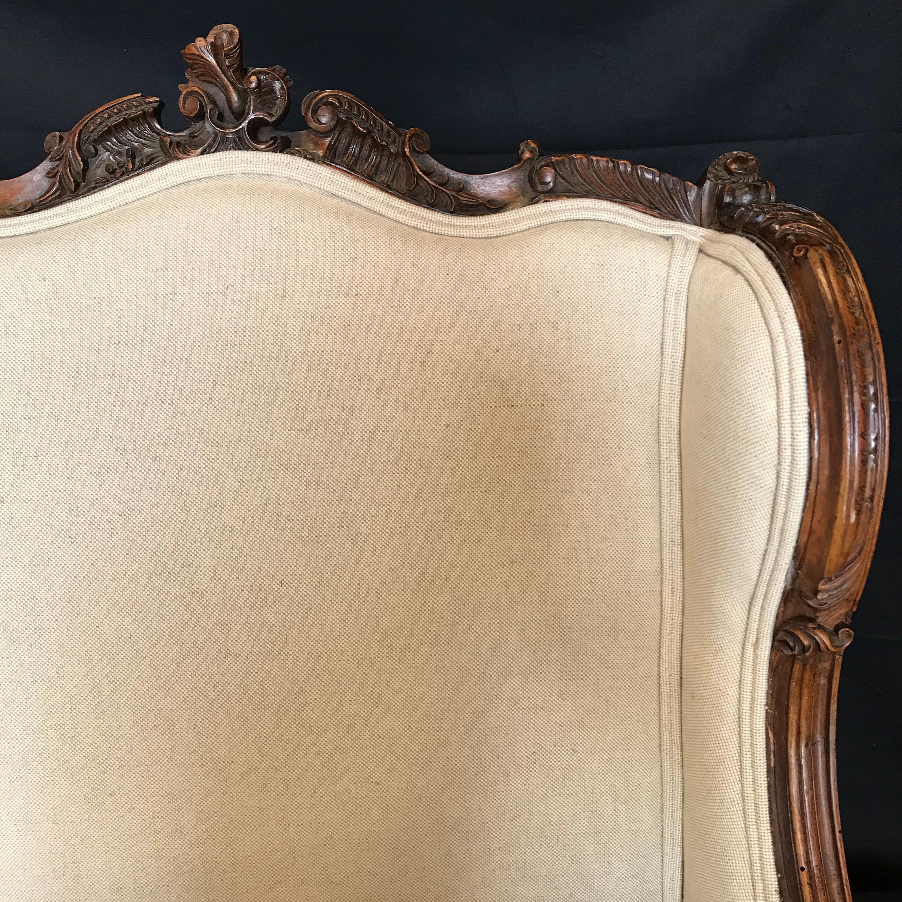 Sublimely Pretty French Louis XV 19th Century Carved Walnut Armchair 6
