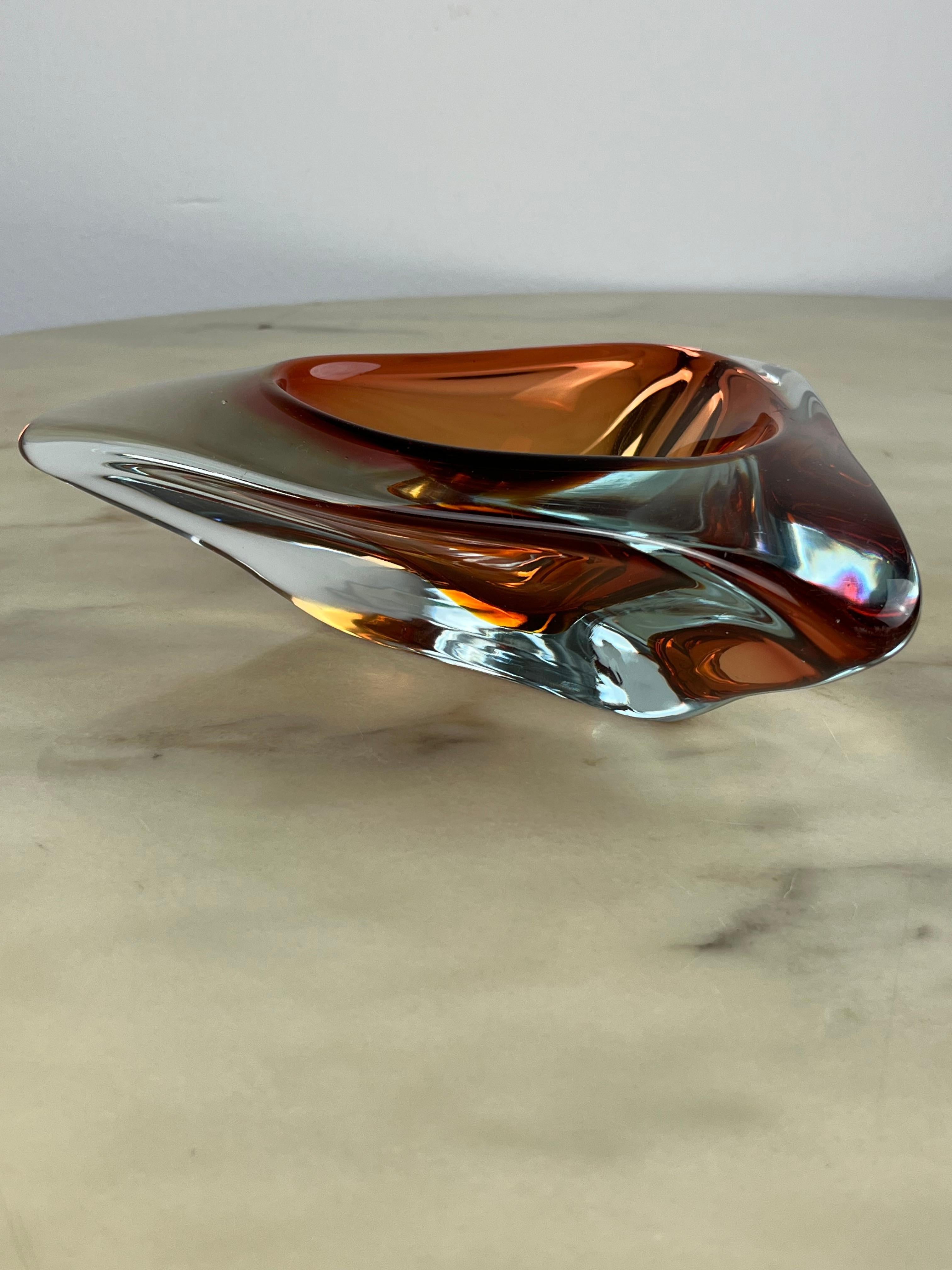 Italian Submerged Glass Ashtray from Murano, Italy, 1970s For Sale