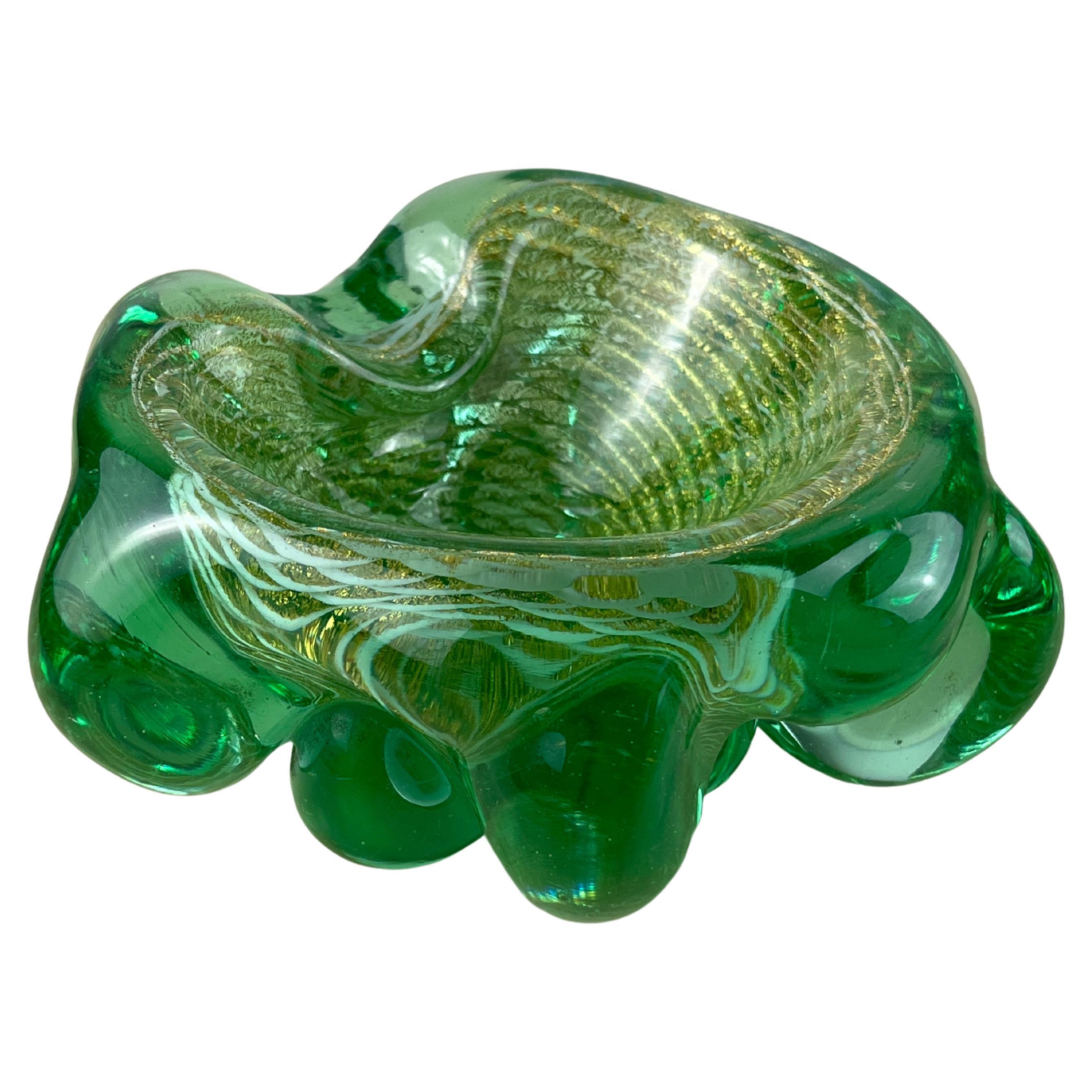 Submerged Murano Glass Ashtray, attributed to Barovier & Toso, Italy, 1970s
