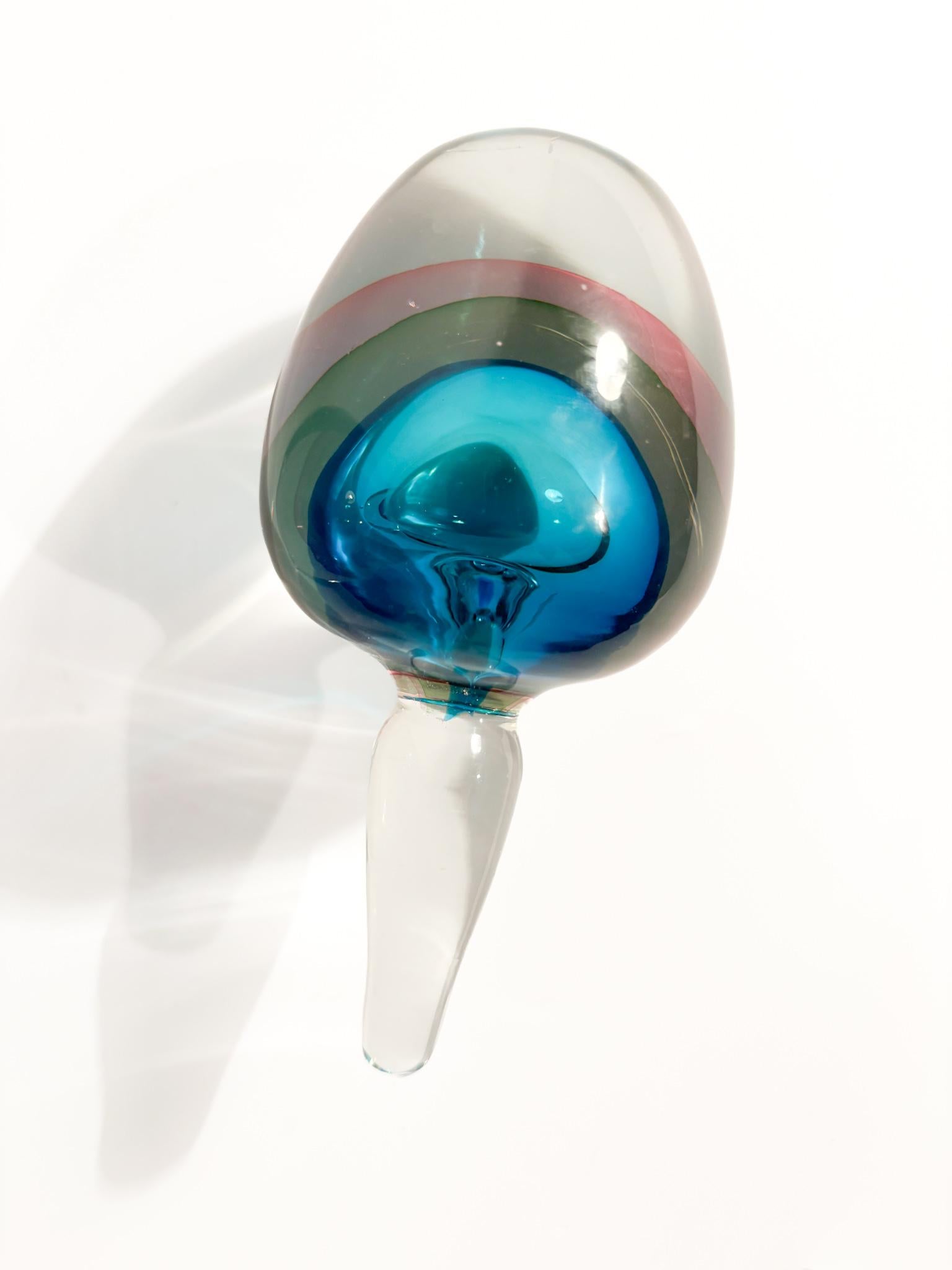 Submerged Murano Glass Bottle Attributed to Flavio Poli 1960s 4