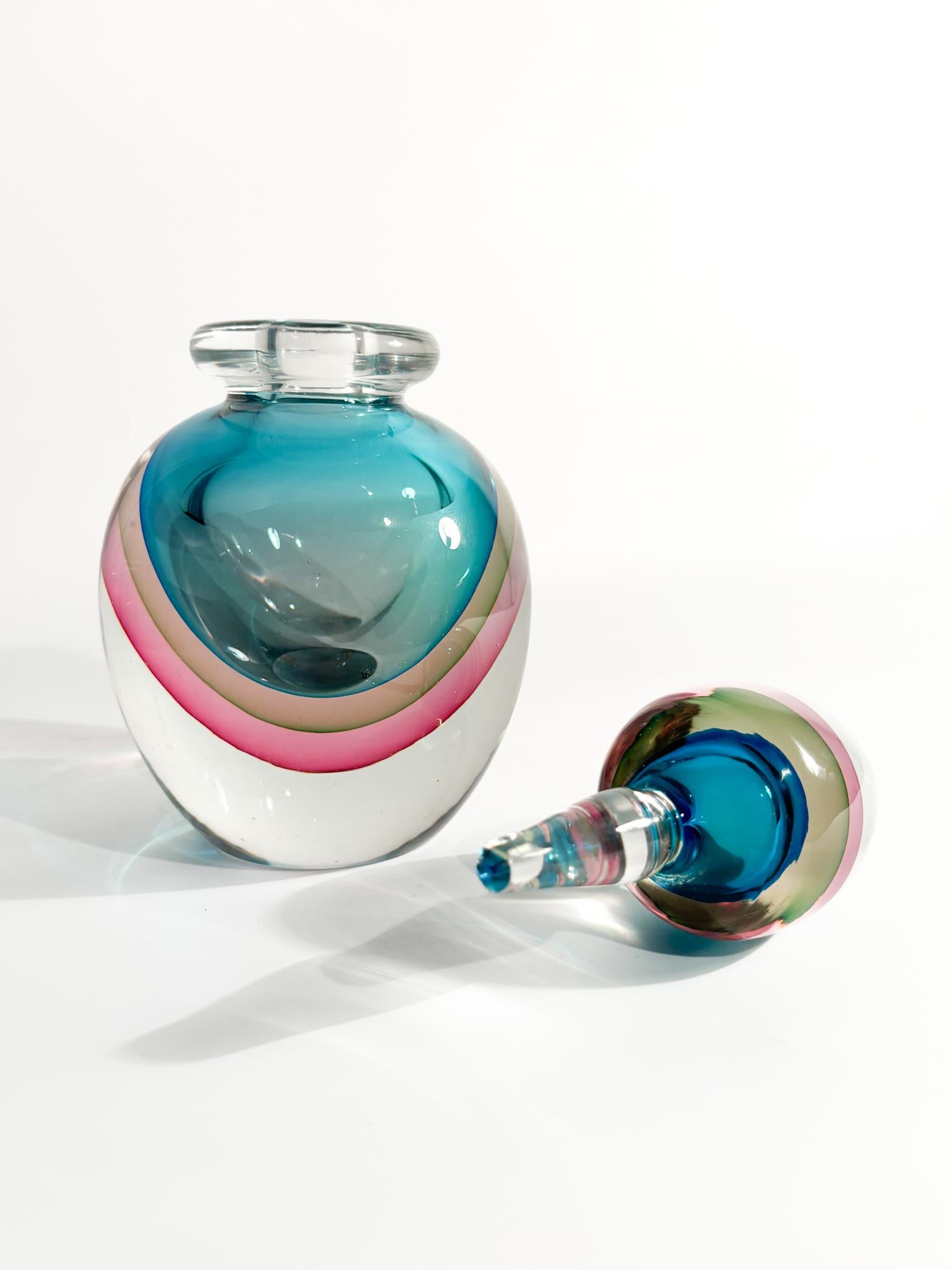 Submerged Murano Glass Bottle Attributed to Flavio Poli 1960s 3