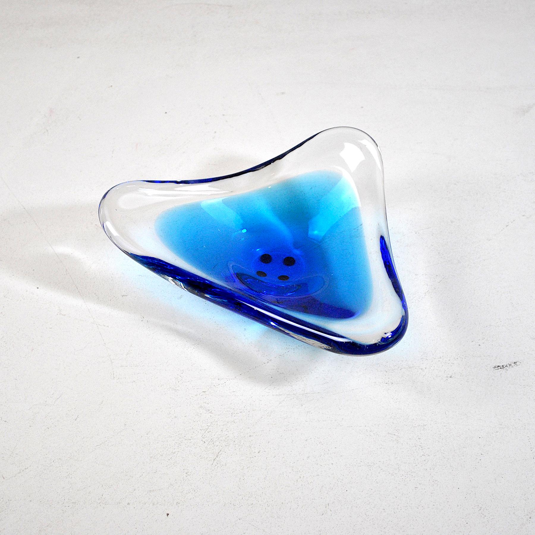Submerged Murano Glass Italian Midcentury Empty Pockets 1960s In Good Condition In bari, IT