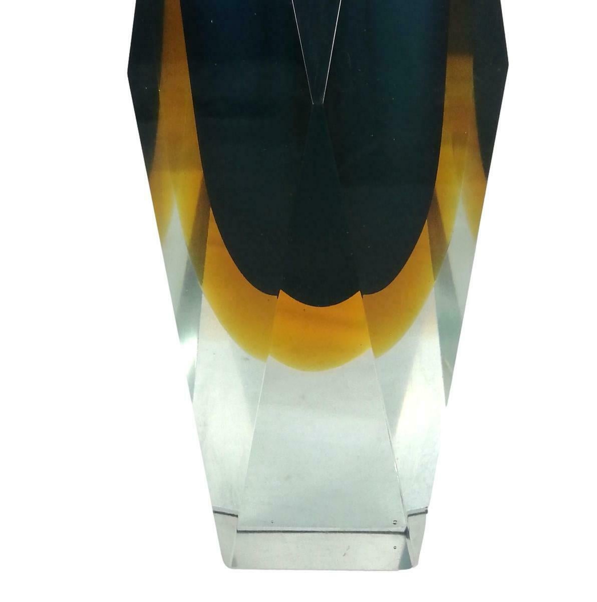 Italian Submerged Murano Glass Vase Design Flavio Poli, 1960s
