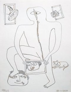 Figurativo, Carboncillo sobre Papel, Blanco y Negro por Artista Contemporáneo "En Stock"