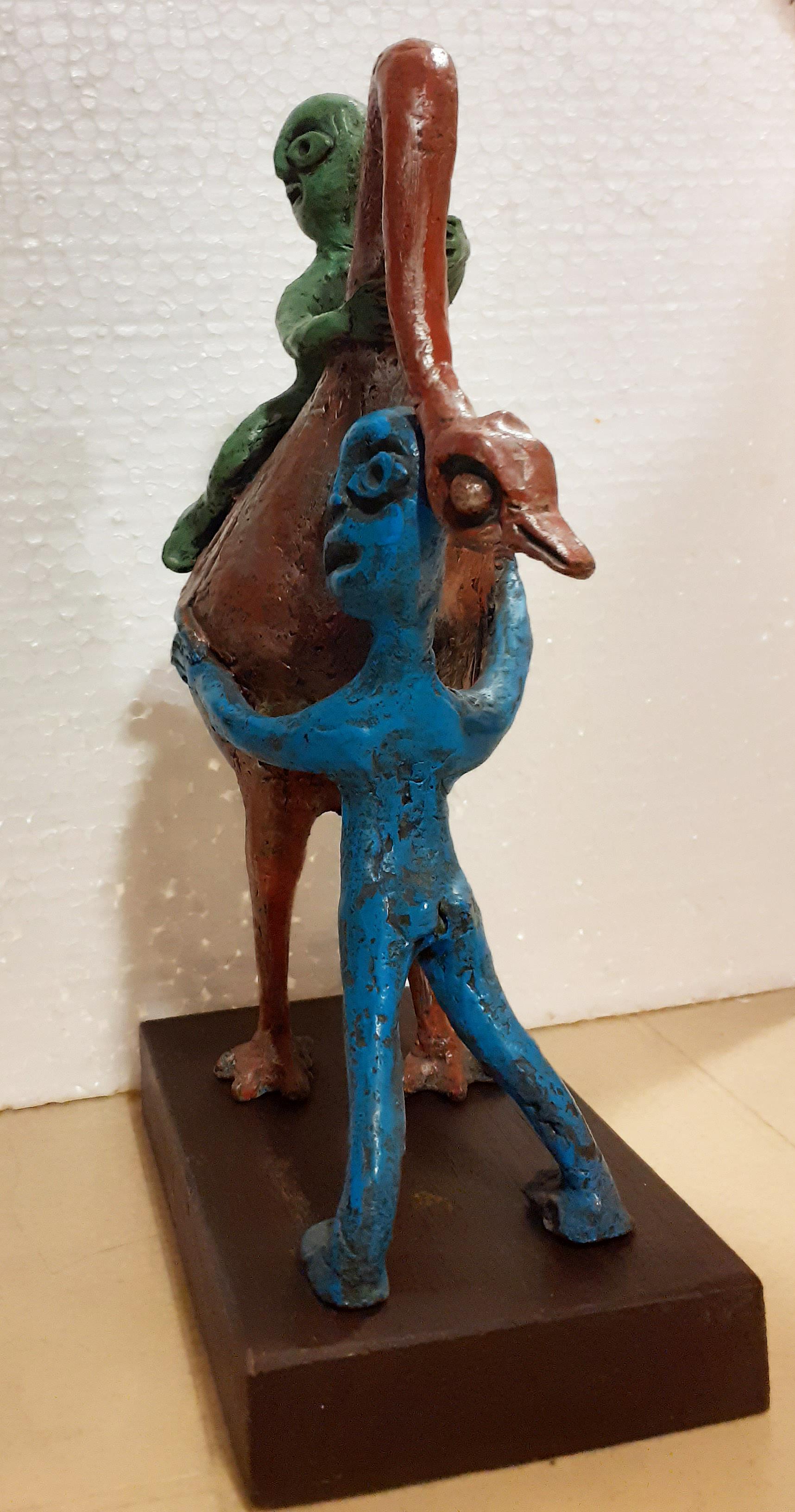 Subrata Biswas - Innocent Life
Bronze, H 9.5 x W 7 x D 2.75 inches

Style : The motive of a child in its most basic form appears quite repeatedly in the works of Subrata Biswas. The elementary human form representing the child complements innocence,