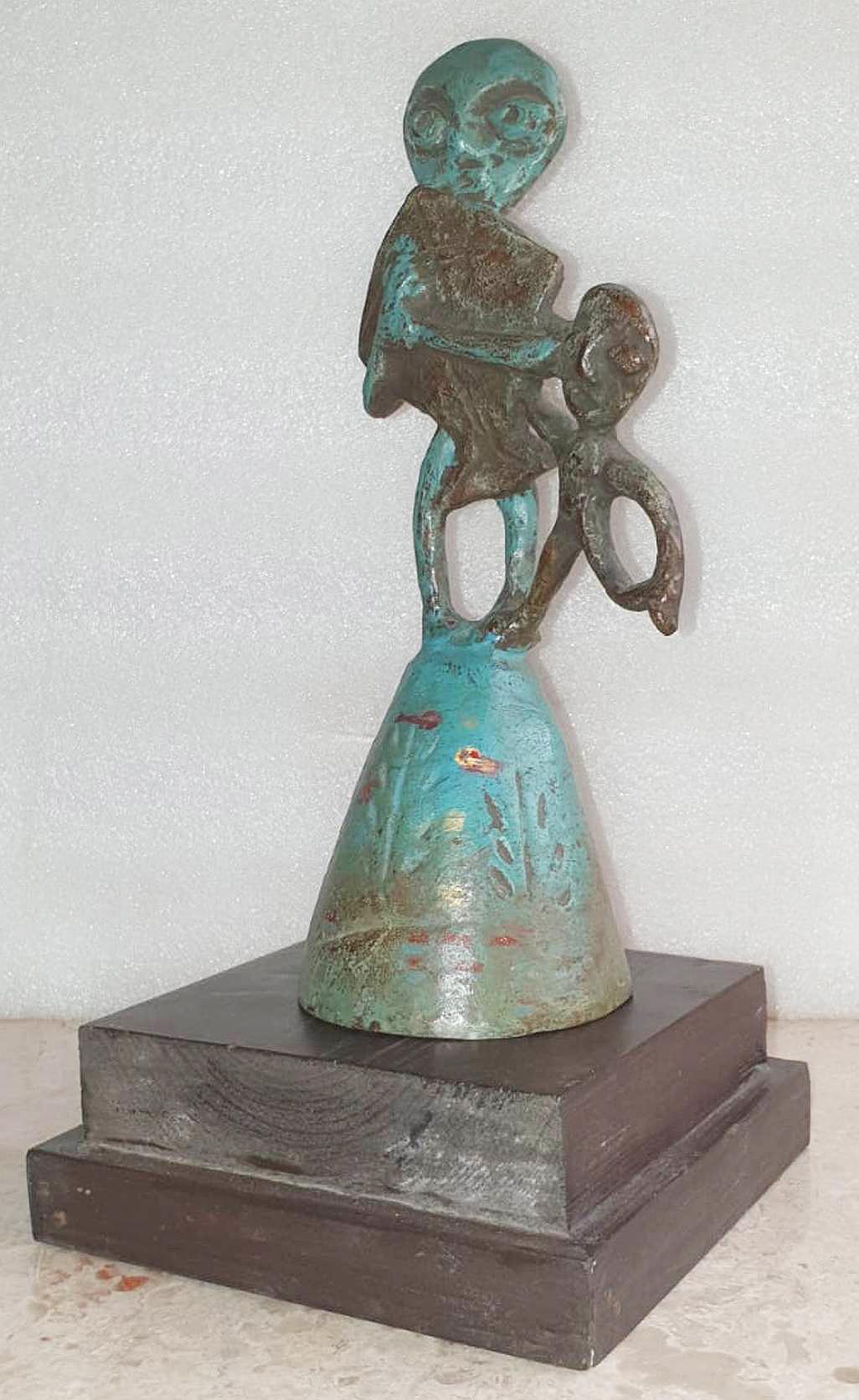 Subrata Biswas - Innocent Life
Bronze, H 9.5 x W 4.5 x D 3.5 inches

Style : The motive of a child in its most basic form appears quite repeatedly in the works of Subrata Biswas. The elementary human form representing the child complements