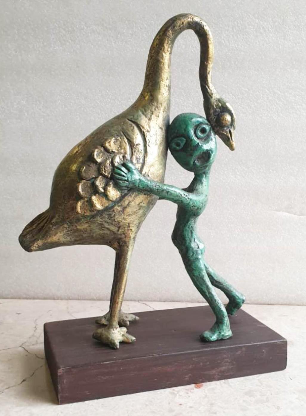 Life innocent, bronze figuratif de l'artiste indien contemporain « en stock » en vente 1