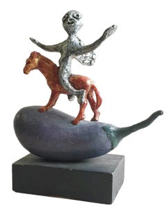 Figurative Bronze des zeitgenössischen indischen Künstlers „Innocent Life“, auf Lager