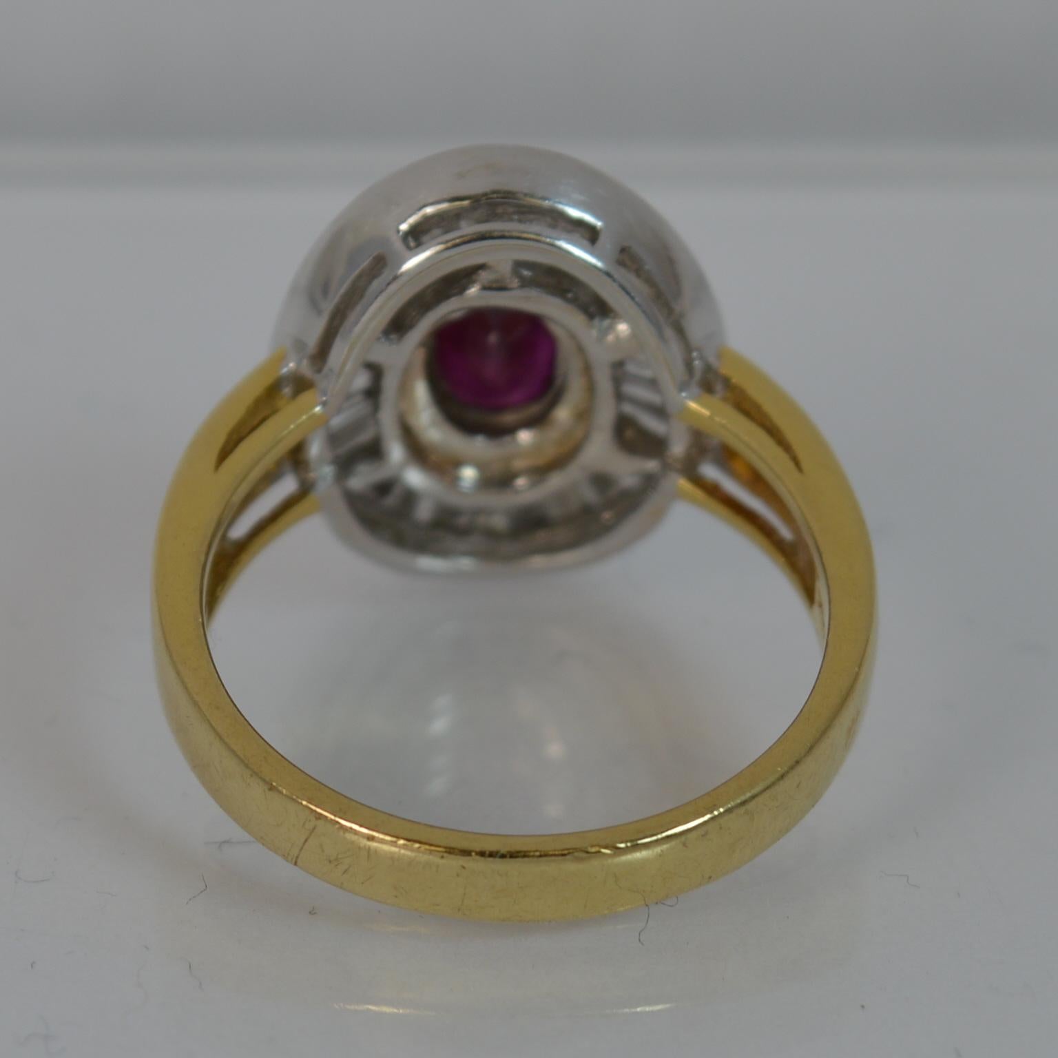 Substantial 18 Carat Gold Ruby and 1.50 Carat Diamond Cluster Ring 4