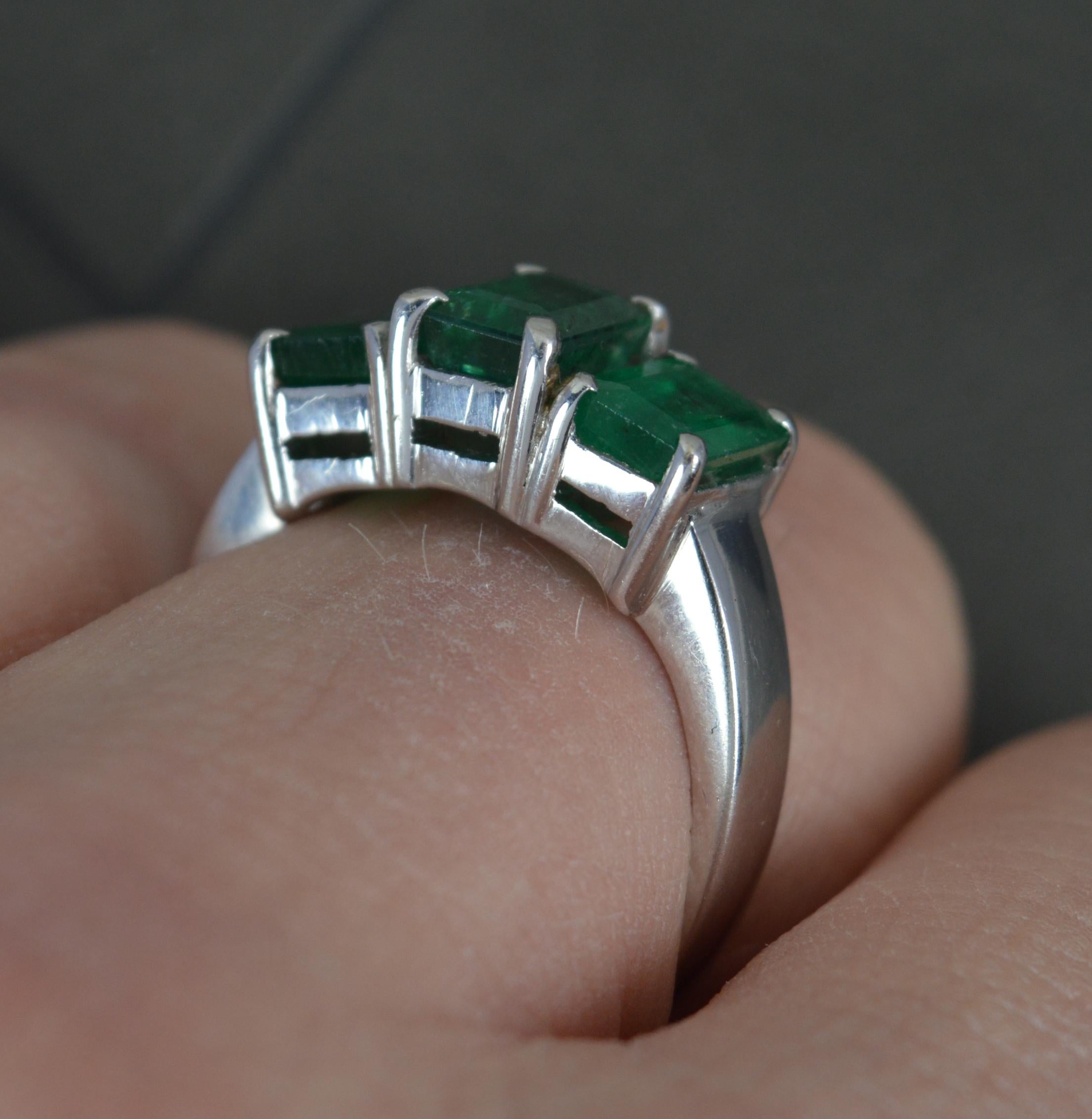 emerald trilogy engagement ring