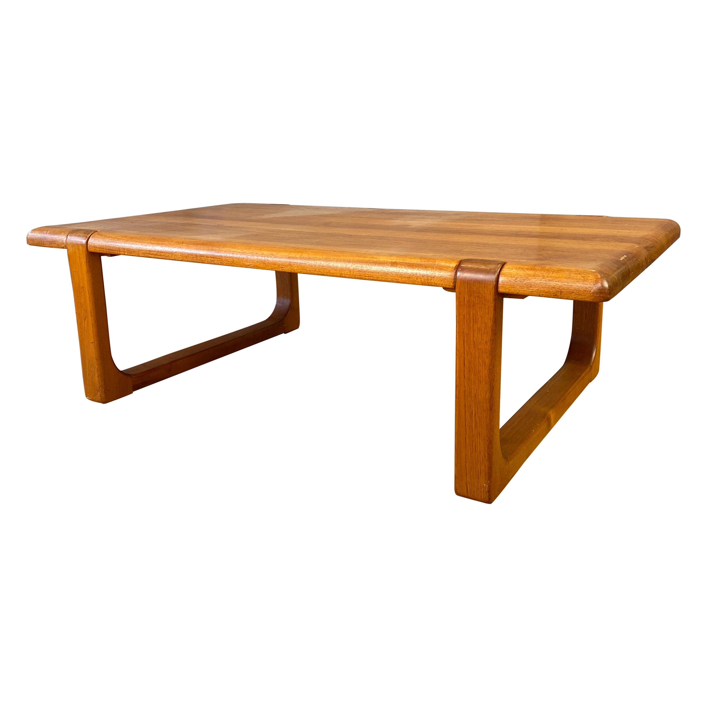 Niels Bach Substantial Solid Teak Coffee Table, 1970s