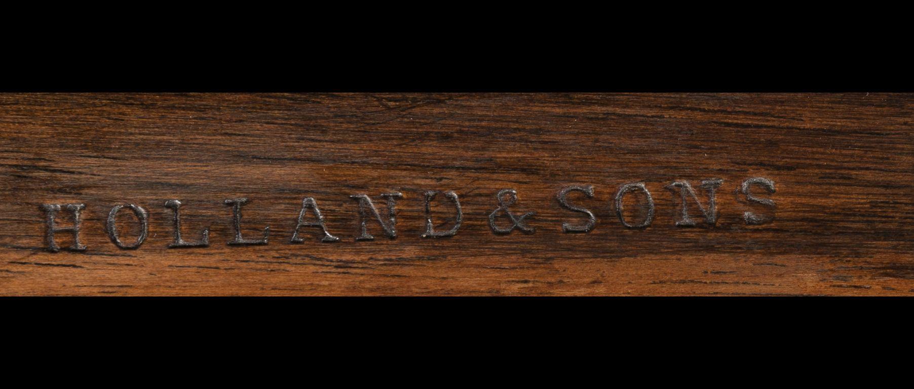 Importante table d'associé en ronce de noyer figurée du 19e siècle par Holland & Sons en vente 8