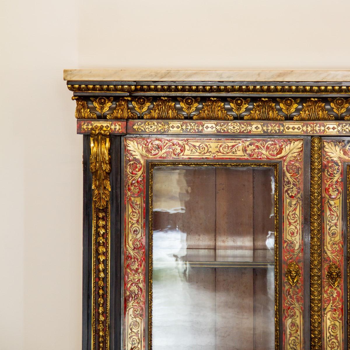 Substantial 19th Century French Boulle Glazed Cabinet 4