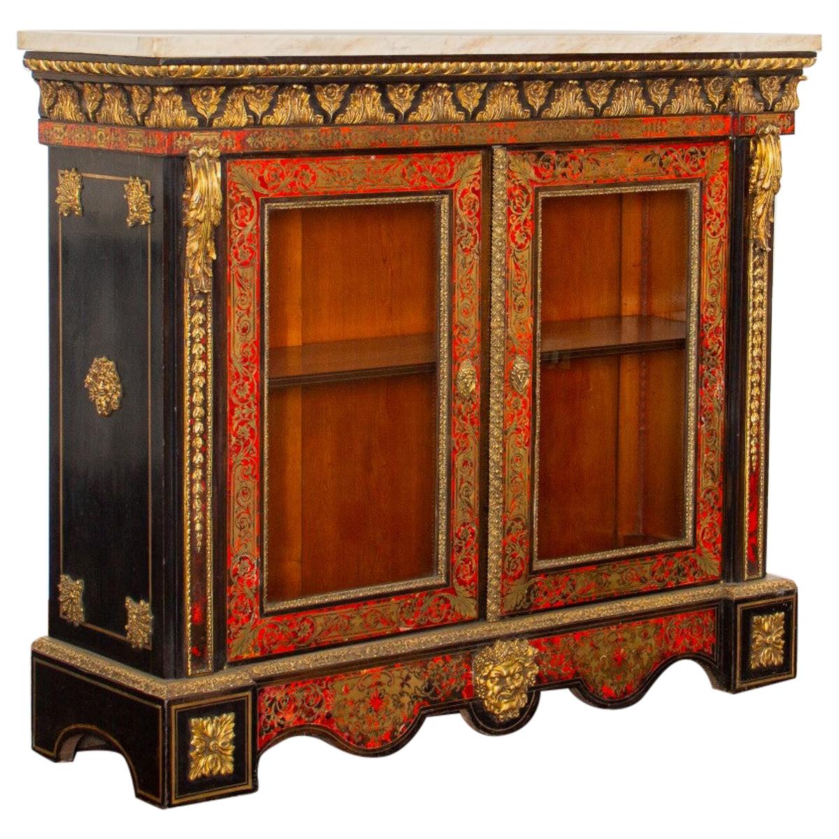 Substantial 19th Century French Boulle Glazed Cabinet