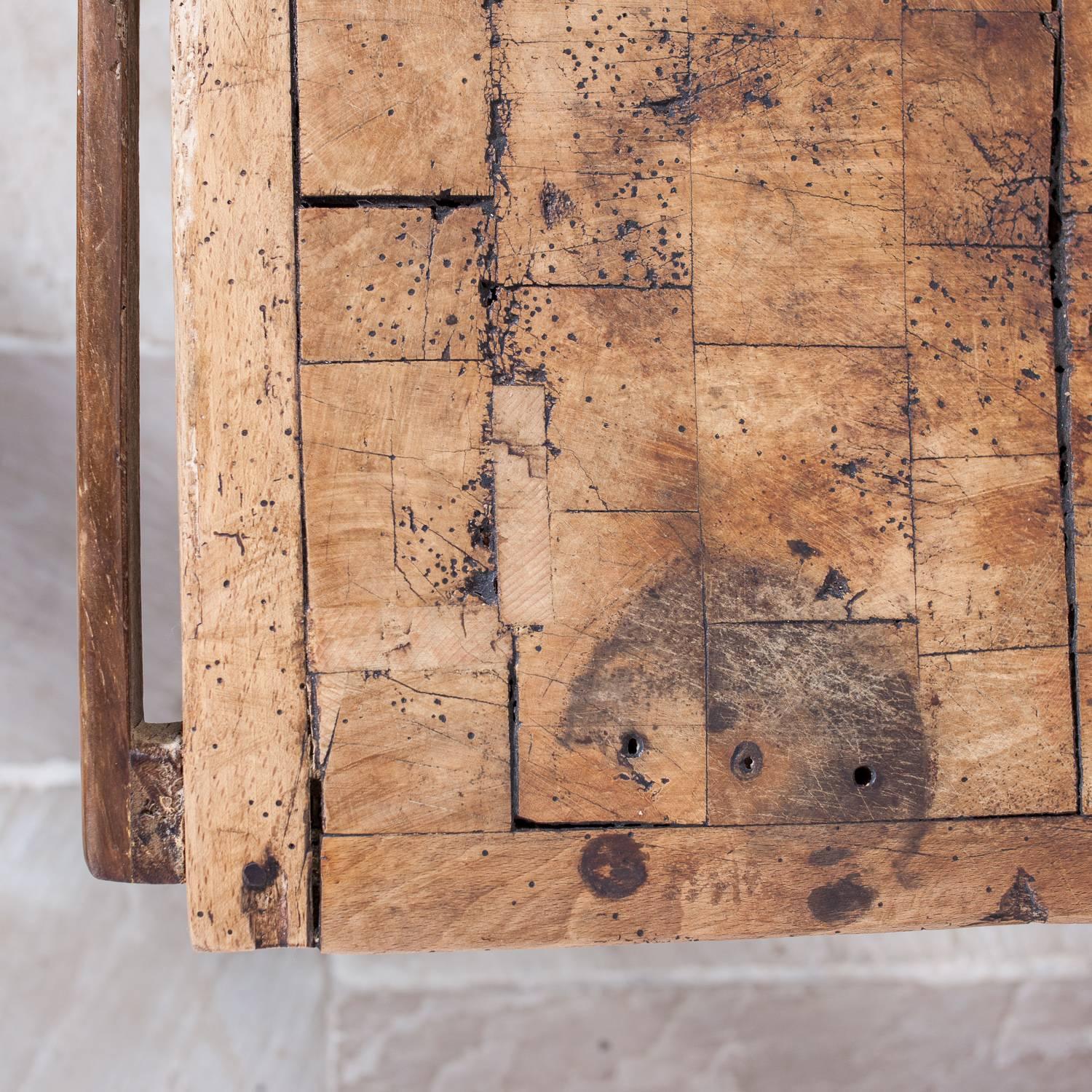Substantial 19th Century French Butchers Block 4