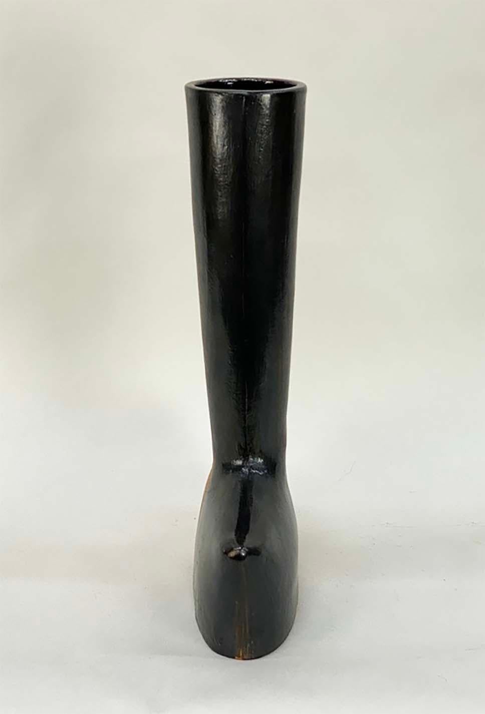 Substantial and Unique 1970s Modernist Signed Studio Pottery Vase #2 In Good Condition For Sale In Minneapolis, MN