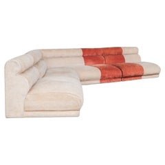 Substantial Angular Modular Mid-Century Italian Sofa