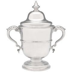Substantial Antique Edwardian Sterling Silver Trophy by Barnards
