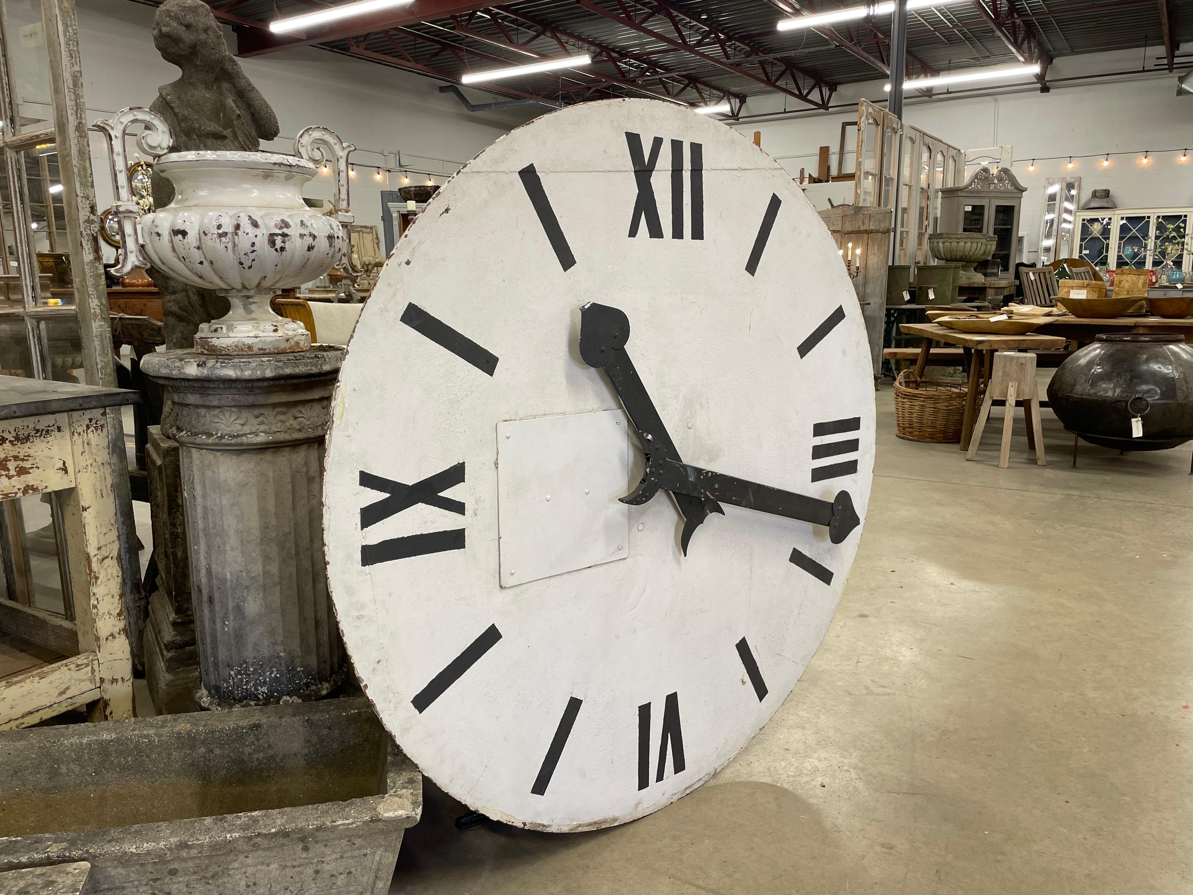 Hand-Painted Substantial Antique Hungarian Church Clock Face