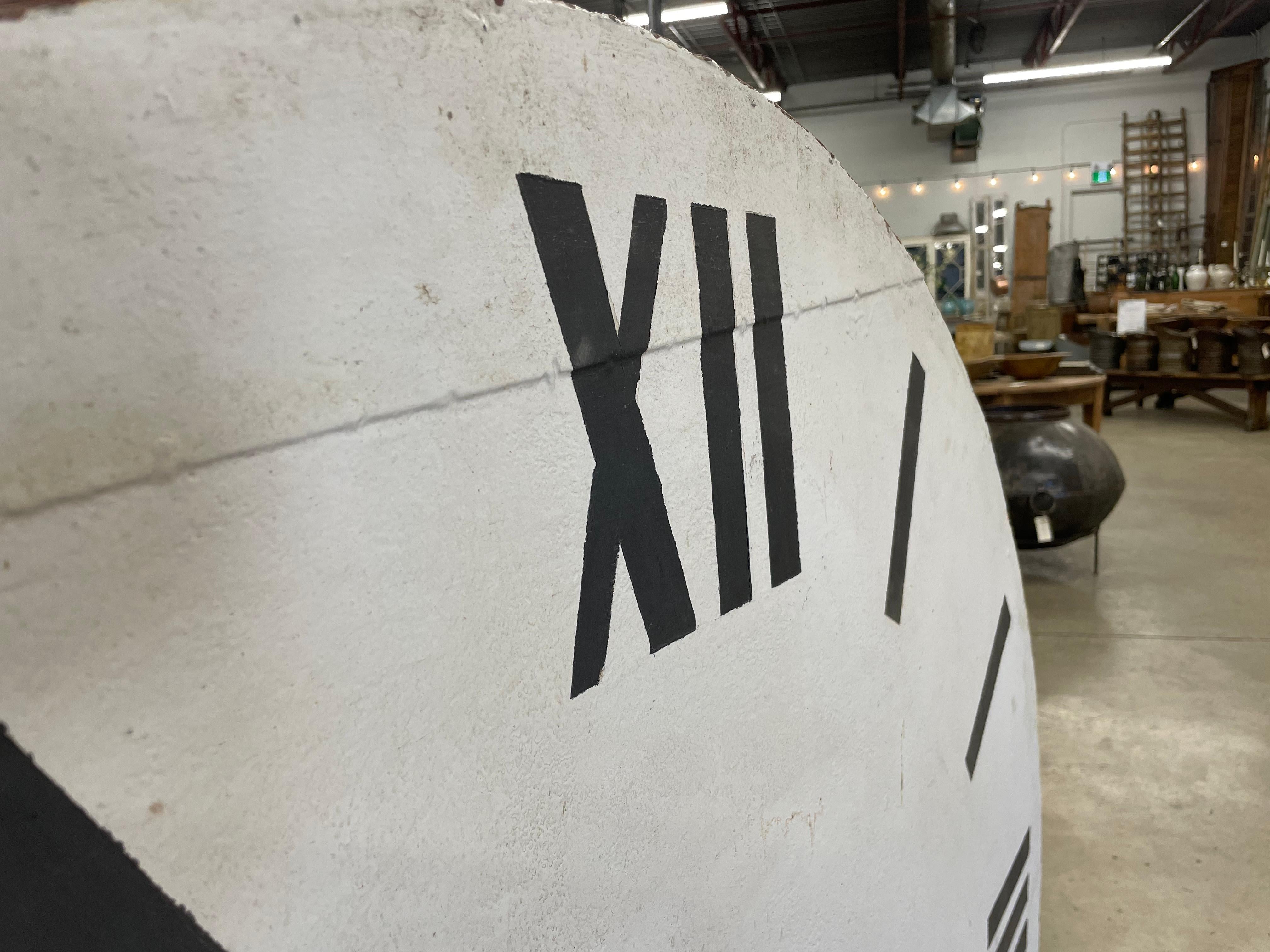 Substantial Antique Hungarian Church Clock Face In Good Condition In Calgary, Alberta