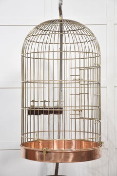 Substantial brass bird cage