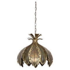 Substantial Brass Pendant Light by Svend Aage Holm Sorensen, 1960s, Denmark