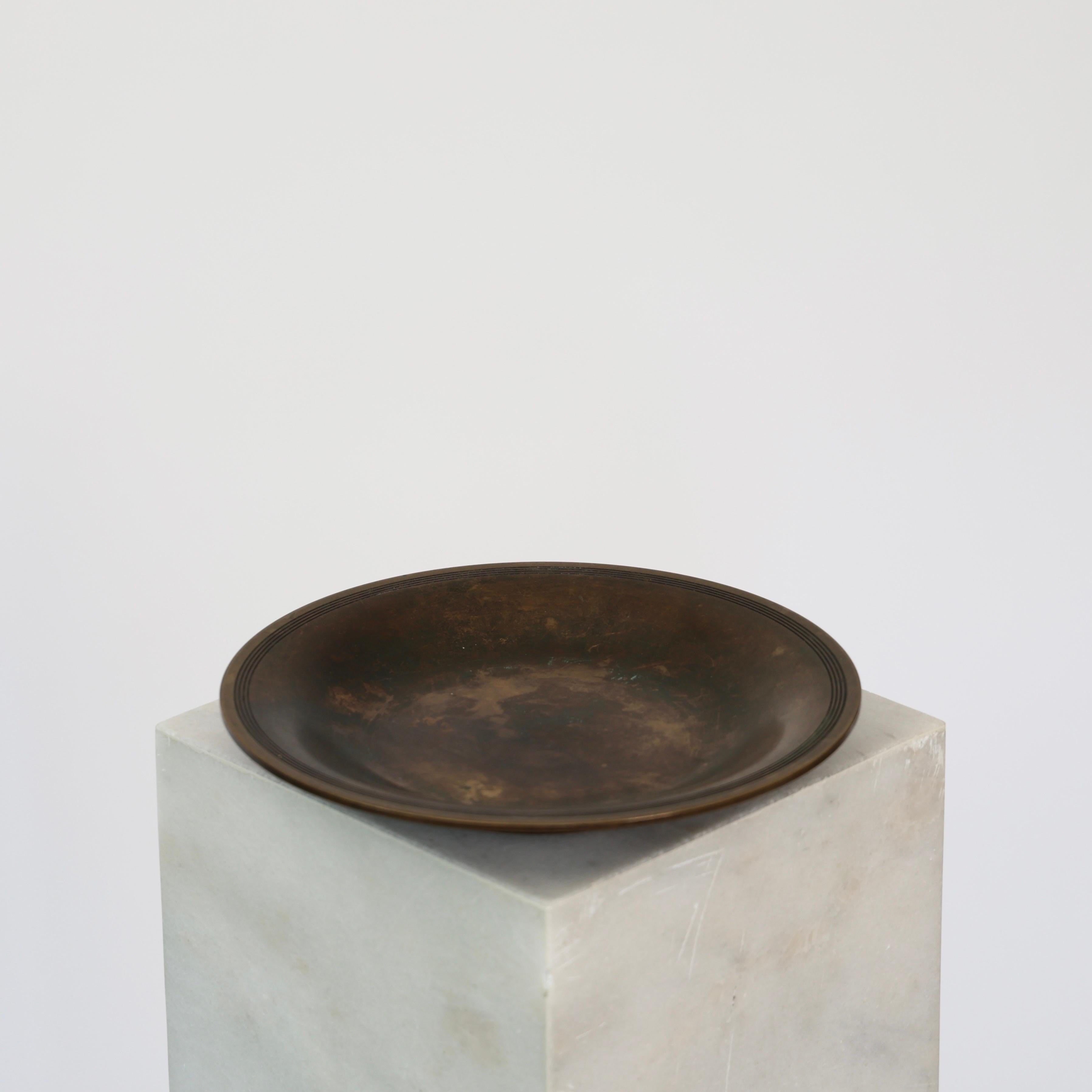 Danish Substantial Bronze Bowl by Just Andersen, 1930s, Denmark For Sale