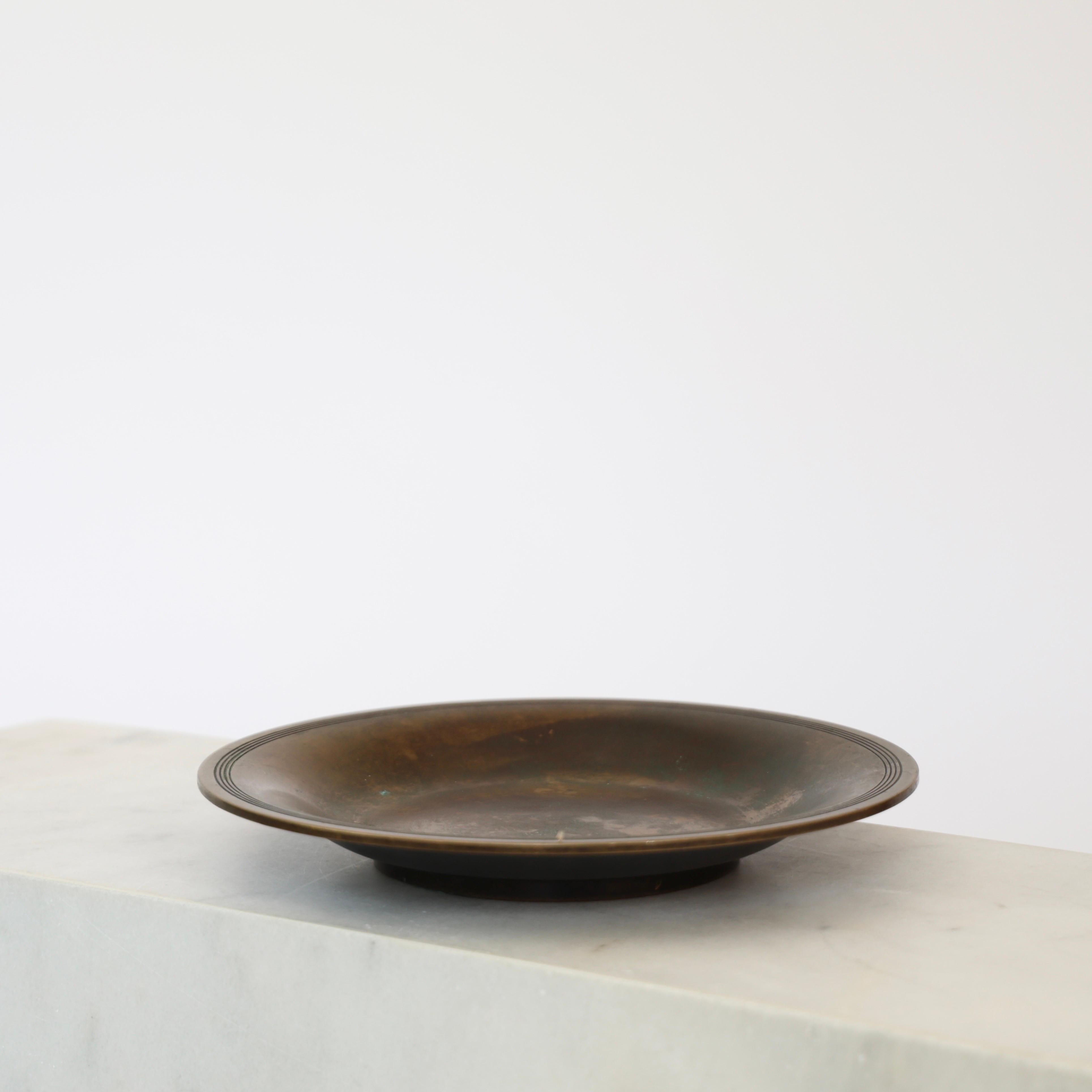 Substantial Bronze Bowl by Just Andersen, 1930s, Denmark In Good Condition For Sale In Værløse, DK