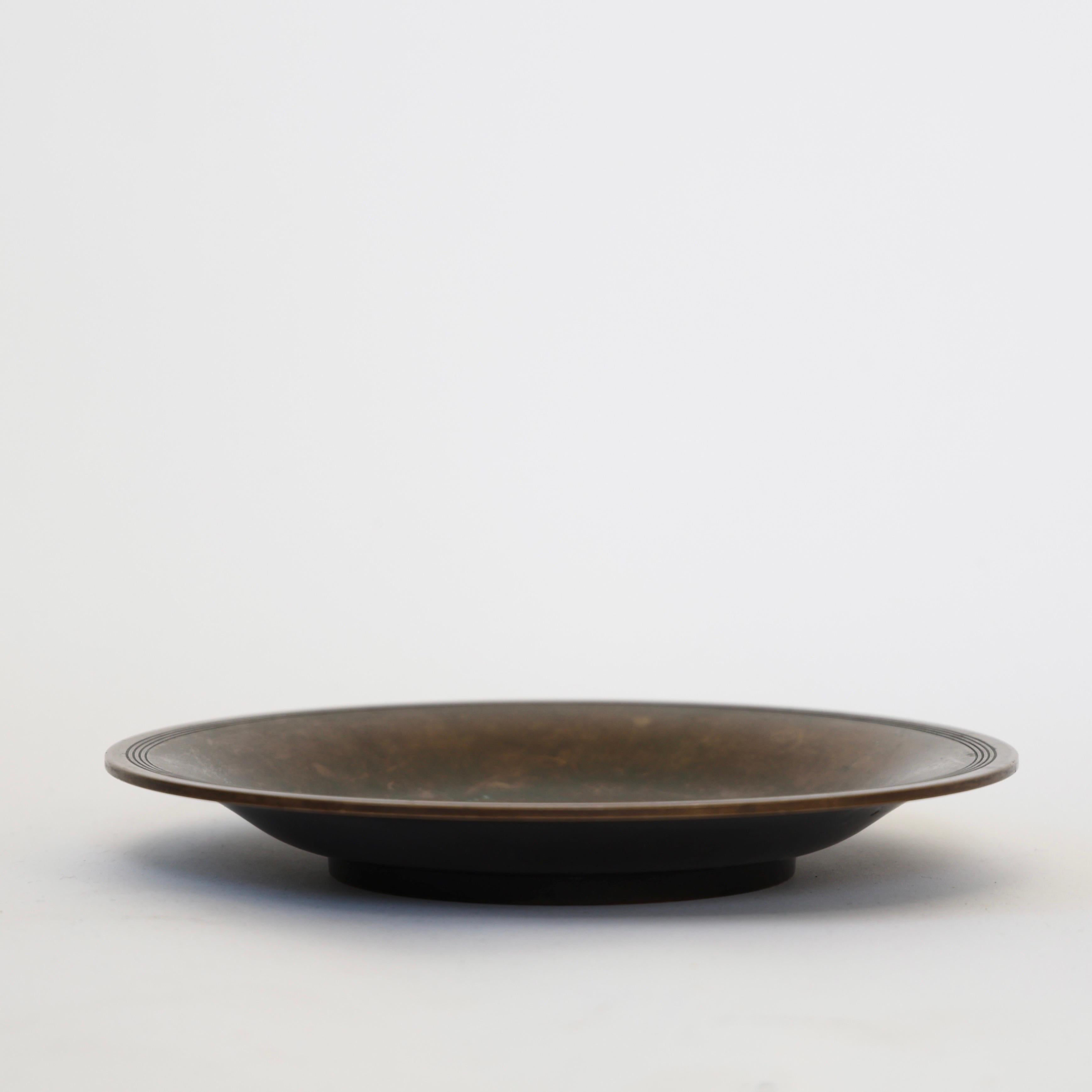 Mid-20th Century Substantial Bronze Bowl by Just Andersen, 1930s, Denmark For Sale