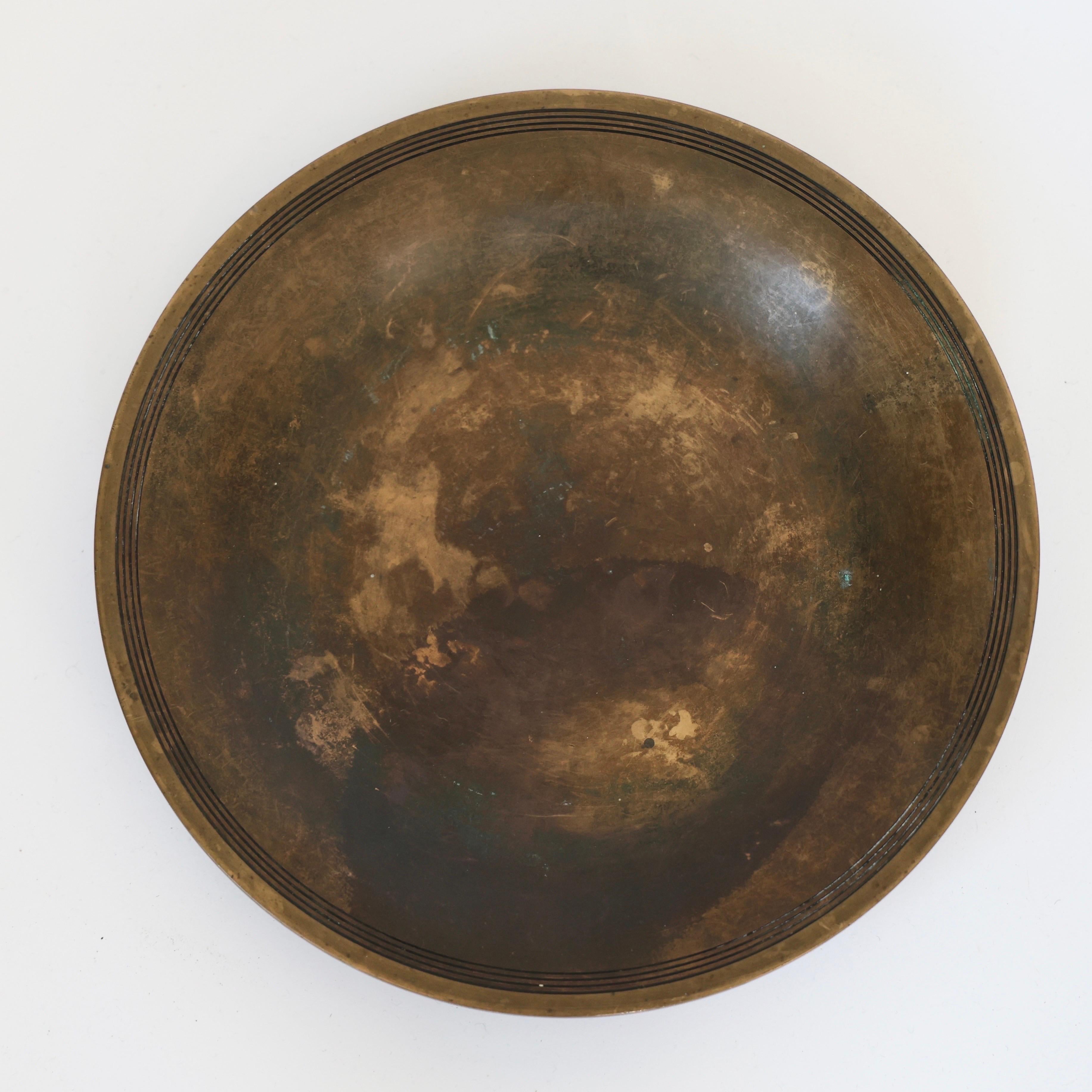 Substantial Bronze Bowl by Just Andersen, 1930s, Denmark For Sale 2