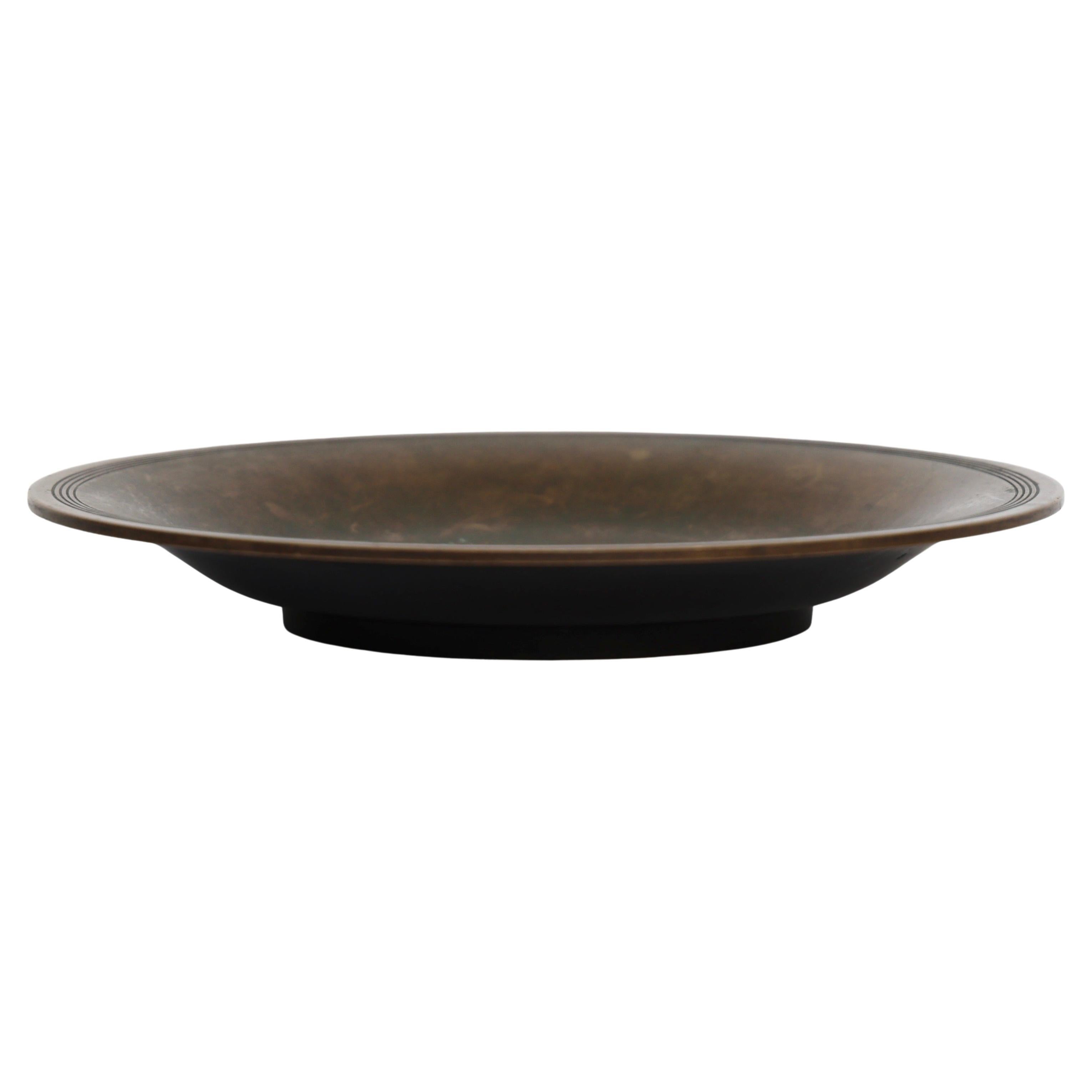 Substantial Bronze Bowl by Just Andersen, 1930s, Denmark For Sale