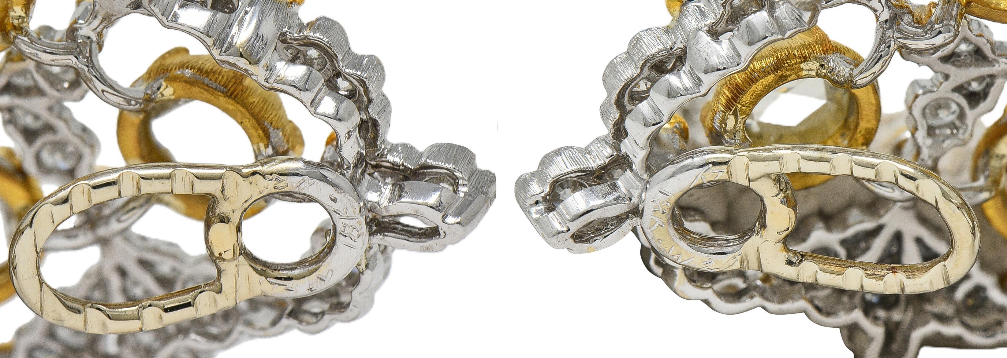 Boucles d'oreilles Jour et Nuit en or 18K de Buccellati avec aigue-marine et diamant en vente 3