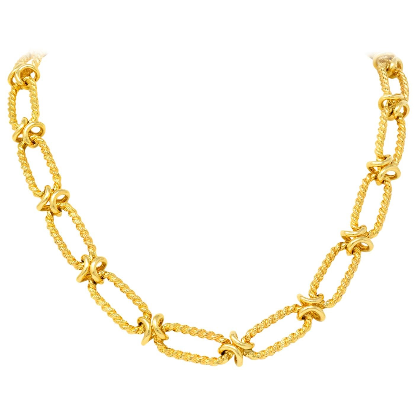 Substantial Contemporary 14 Karat Gold Necklace with Extender at 1stDibs van cleef extender