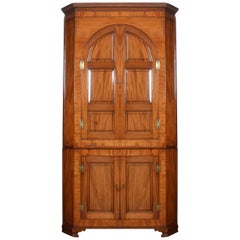 Used Substantial Country House Mahogany Corner Cupboard