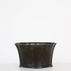 Massive Diskometal Jardinière von Just Andersen, 1940er Jahre, Dänemark