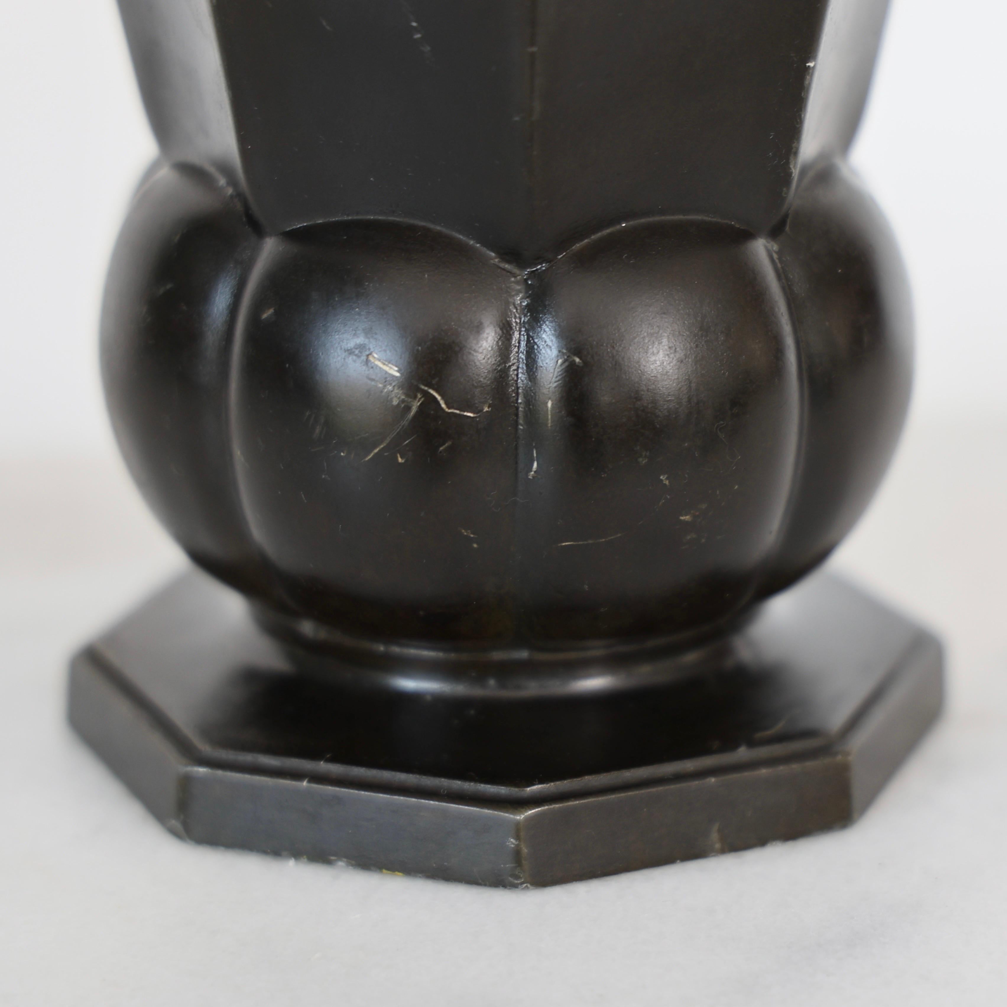 Substantial Diskometal Vase by Just Andersen, 1930s, Denmark For Sale 5