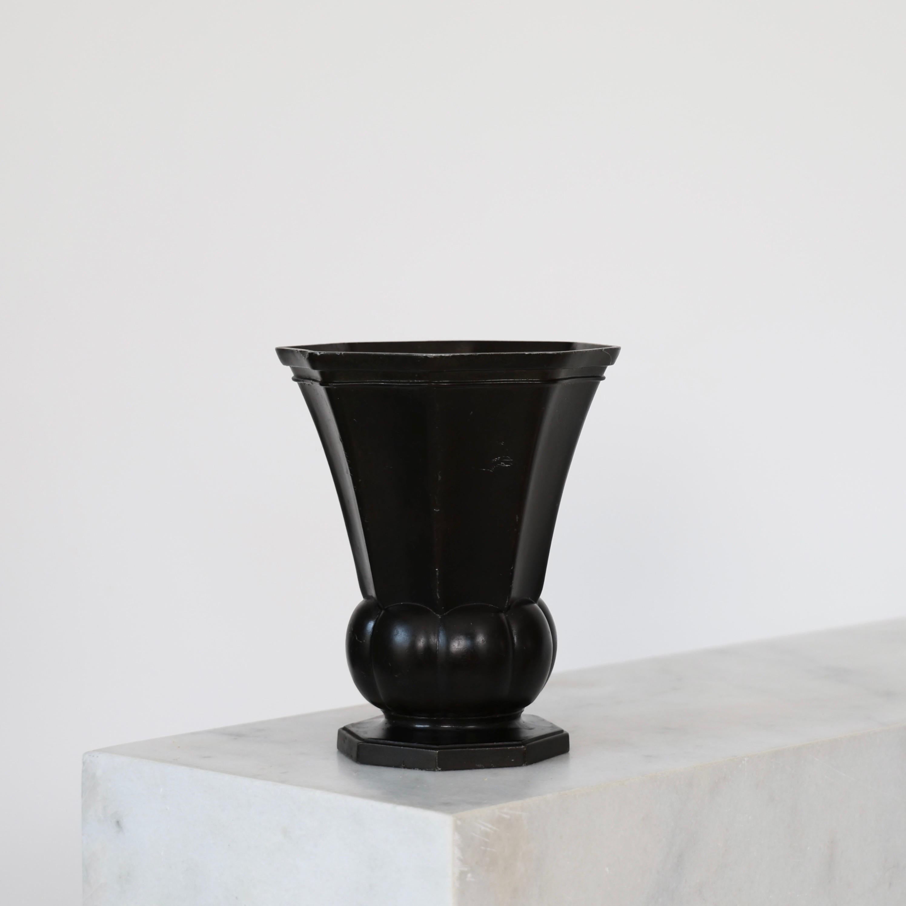 Art Deco Substantial Diskometal Vase by Just Andersen, 1930s, Denmark For Sale